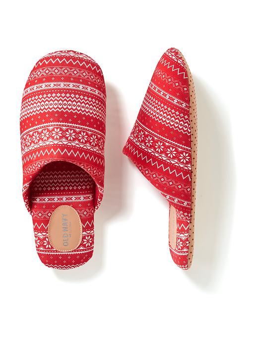 View large product image 1 of 1. Printed Slide Slippers