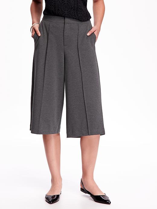 View large product image 1 of 2. High-Rise Pleated Culottes for Women