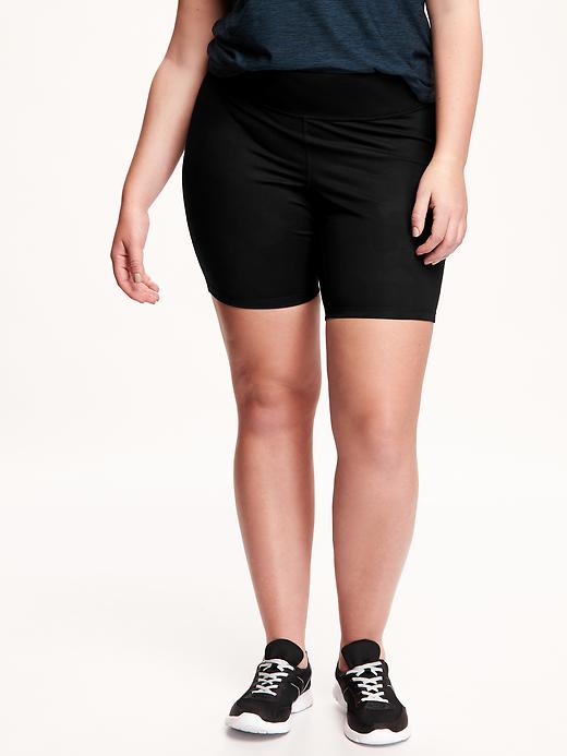 View large product image 1 of 2. Compression Plus-Size Shorts (8")