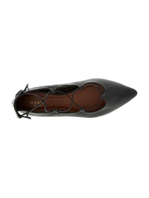 Image number 4 showing, Lace-Up Pointy Flats for Women