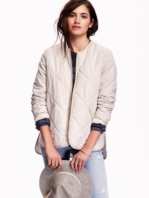 Image number 1 showing, Quilted Zip-Front Jacket