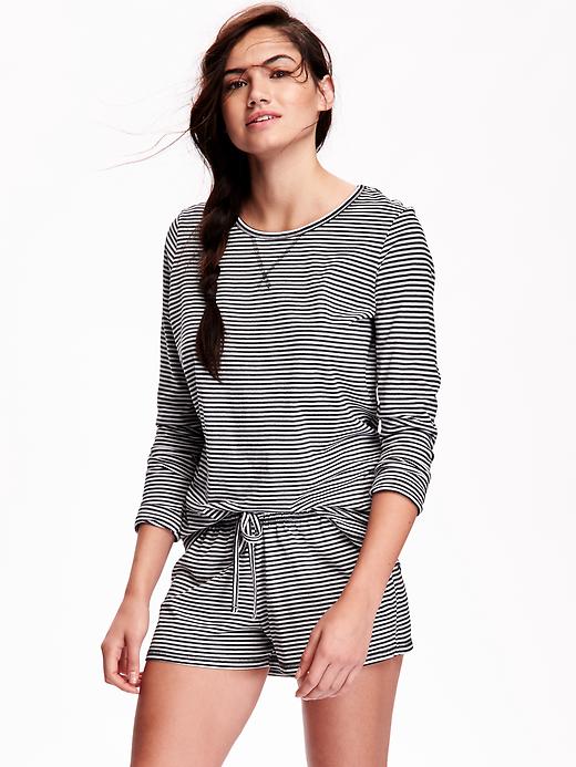 Image number 1 showing, 2-Piece Knit Shirt and Shorts Set