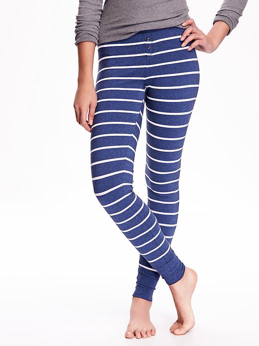 View large product image 1 of 2. Striped Knit Leggings