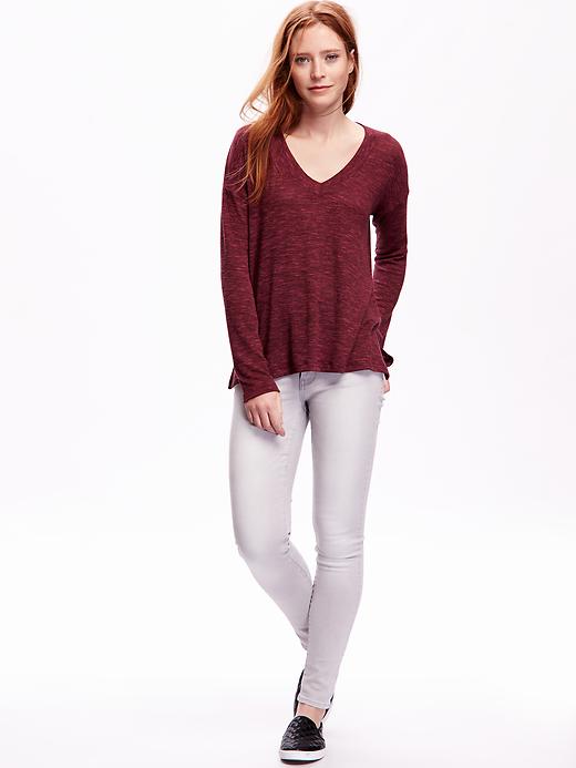 Image number 3 showing, Swing V-Neck Sweater-Knit Top for Women