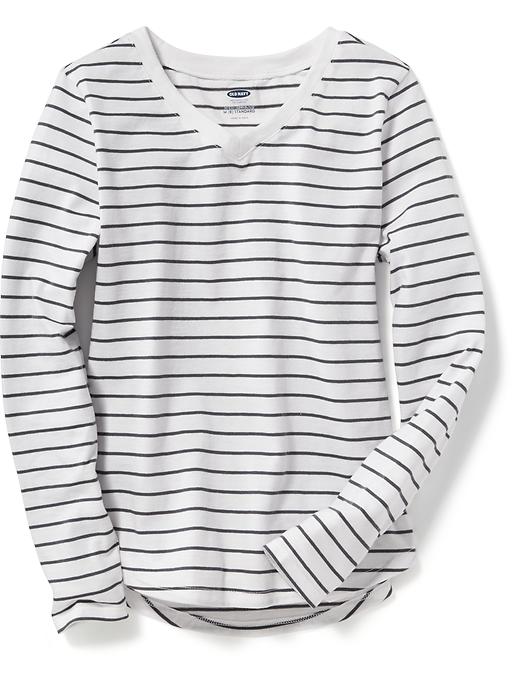 View large product image 1 of 1. Long-Sleeve V-Neck Tee for Girls