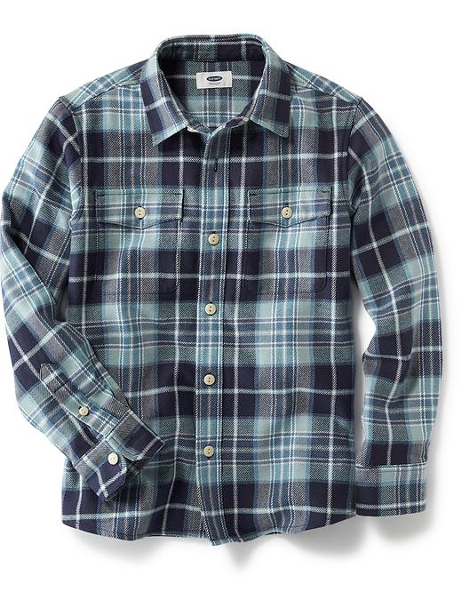 View large product image 1 of 1. Plaid Button-Front Shirt