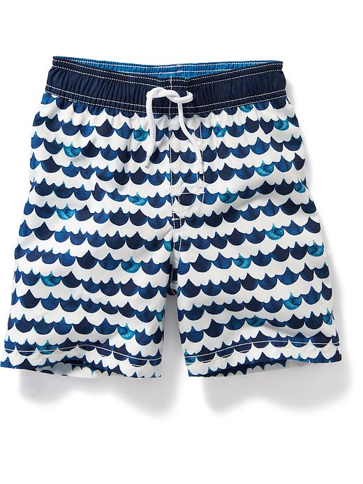 View large product image 1 of 1. Graphic Print Swim Trunks