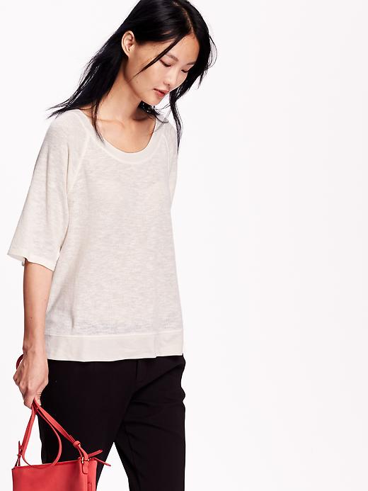 Image number 4 showing, Women's Lightweight Sweater-Knit Top