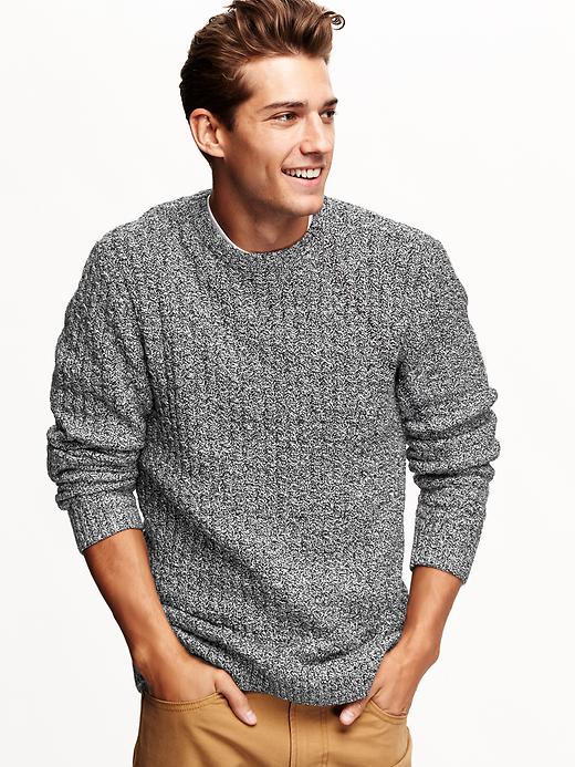 Image number 4 showing, Marled Cable-Knit Sweater