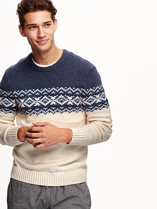 Image number 4 showing, Men's Fair Isle Sweater