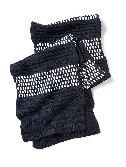 View large product image 1 of 1. Chunky Knit Stripe Scarf