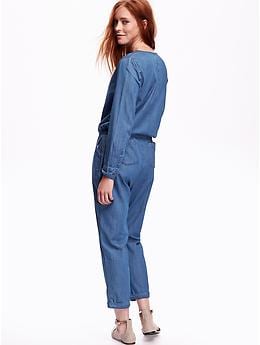 Image number 2 showing, Chambray Jumpsuit for Women