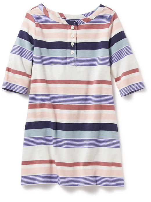 View large product image 1 of 1. Striped-Henley Dress for Toddler