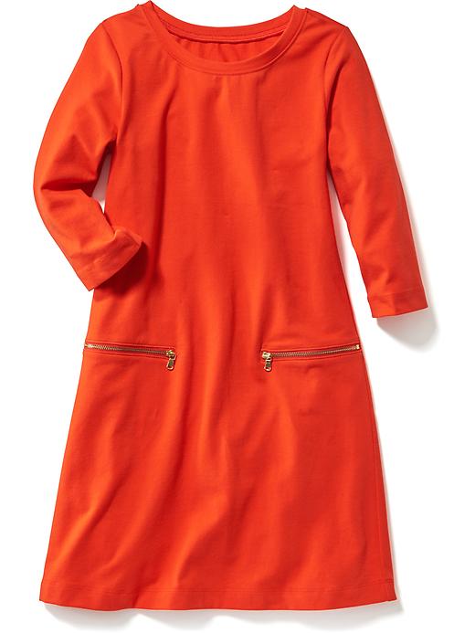 View large product image 2 of 2. Zippered-Pocket Shift Dress for Girls
