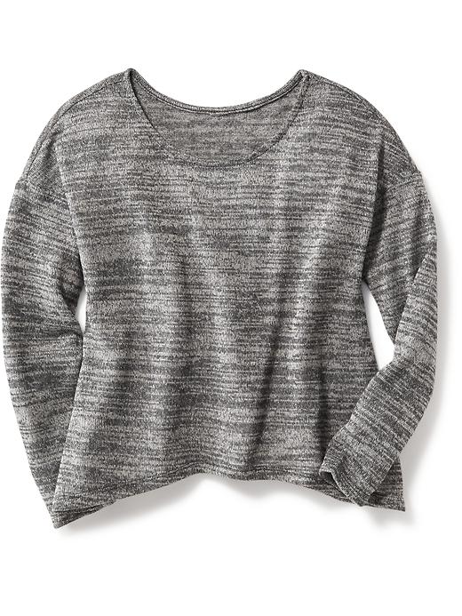 View large product image 2 of 2. Girls Scoop-Neck Sweater