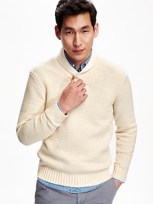 Image number 4 showing, Men's Shawl-Collar Pullover Sweater