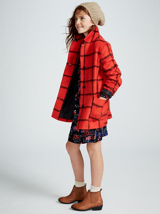 View large product image 1 of 2. Girls Wool-Blend Coat