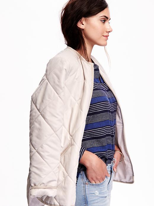 Image number 3 showing, Quilted Zip-Front Jacket