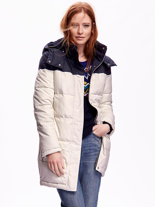 Image number 1 showing, Frost-Free Color Block Coat