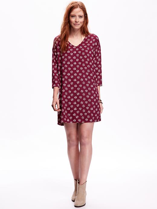 View large product image 1 of 1. Women's Printed Shift Dress
