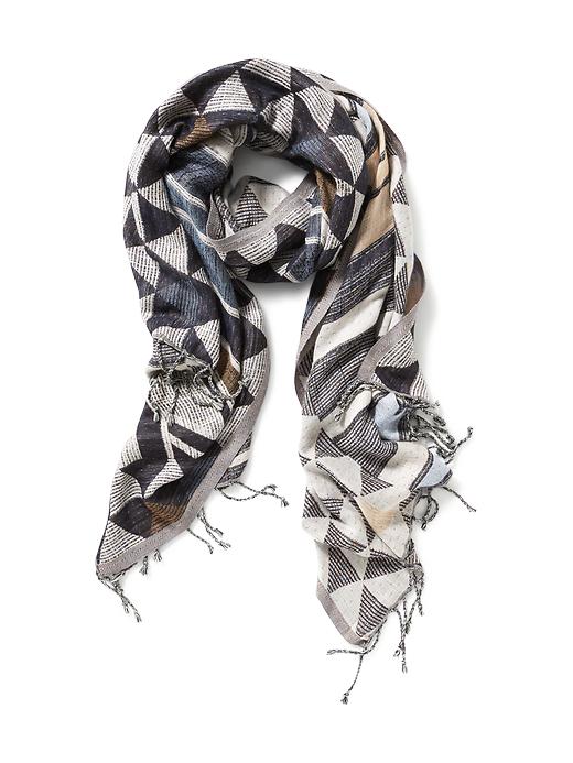 View large product image 1 of 1. Geo-Print Scarf for Women