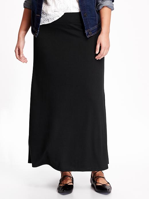 View large product image 1 of 1. Knit Maxi Plus Size Skirt