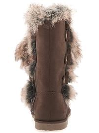 View large product image 3 of 5. Faux-Fur Pom-Pom Boots