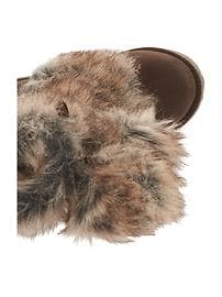 View large product image 4 of 5. Faux-Fur Pom-Pom Boots
