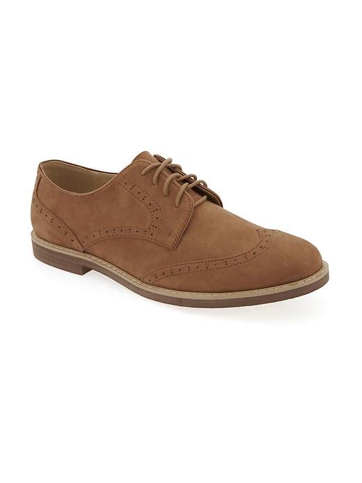 View large product image 1 of 5. Sueded Wingtip Oxfords