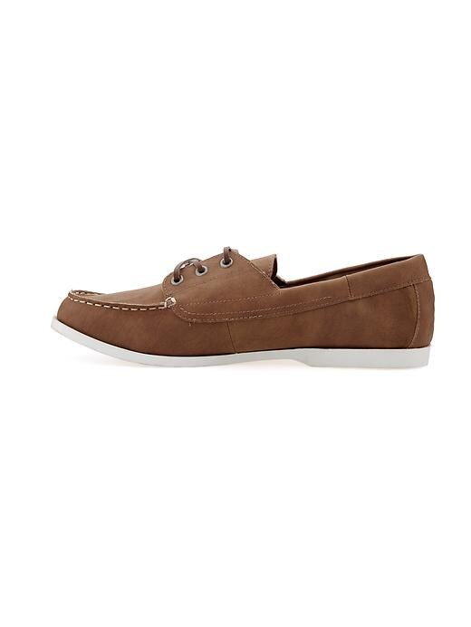 View large product image 2 of 5. Faux-Leather Boat Shoes