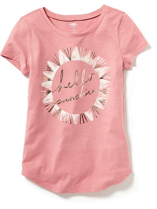 View large product image 1 of 1. Crew-Neck Graphic Tee for Girls