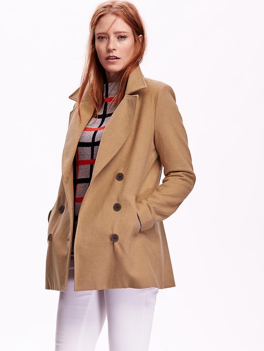 Image number 1 showing, Long Classic Pea Coat