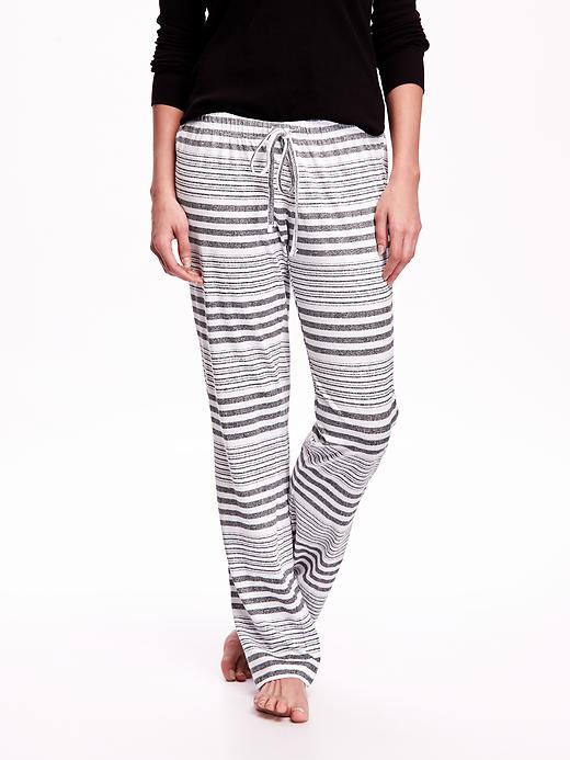 View large product image 1 of 1. Striped Knit Lounge Pants