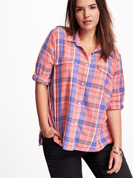 Image number 4 showing, Lightweight Plus-Size Dobby Shirt