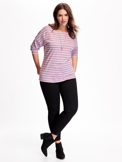 Image number 3 showing, Relaxed Striped Plus-Size Tee