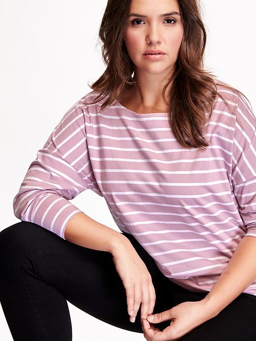 Image number 4 showing, Relaxed Striped Plus-Size Tee