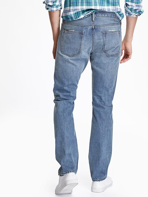 View large product image 2 of 2. Distressed Slim-Fit Jeans For Men