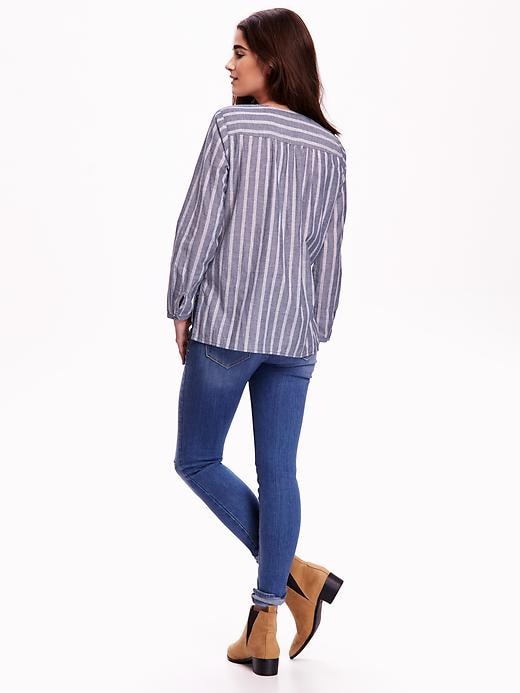 Image number 2 showing, Striped Gauze Tunic for Women