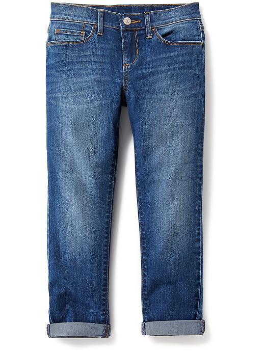 View large product image 1 of 1. Cuffed Denim Capris for Girls