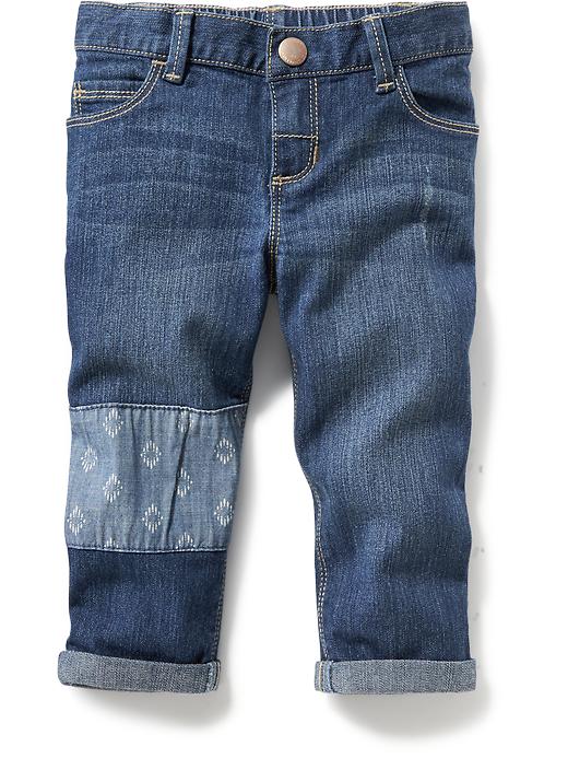 View large product image 1 of 2. Patterned Patch Boyfriend Jeans for Toddler