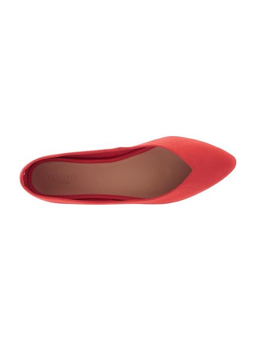 Image number 4 showing, Sueded Pointy Ballet Flats for Women