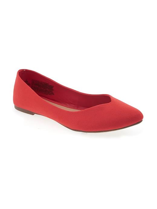 Image number 1 showing, Sueded Pointy Ballet Flats for Women