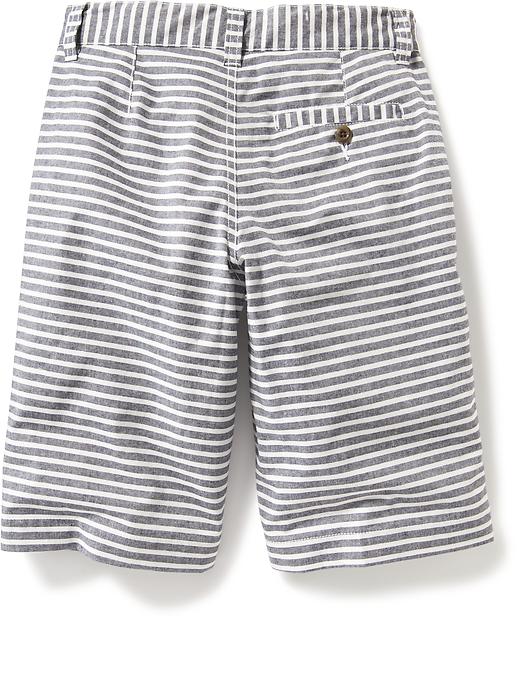 View large product image 2 of 3. Flat Front Stripe Short for Boys