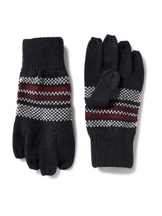 View large product image 1 of 1. Fair Isle Knit Gloves
