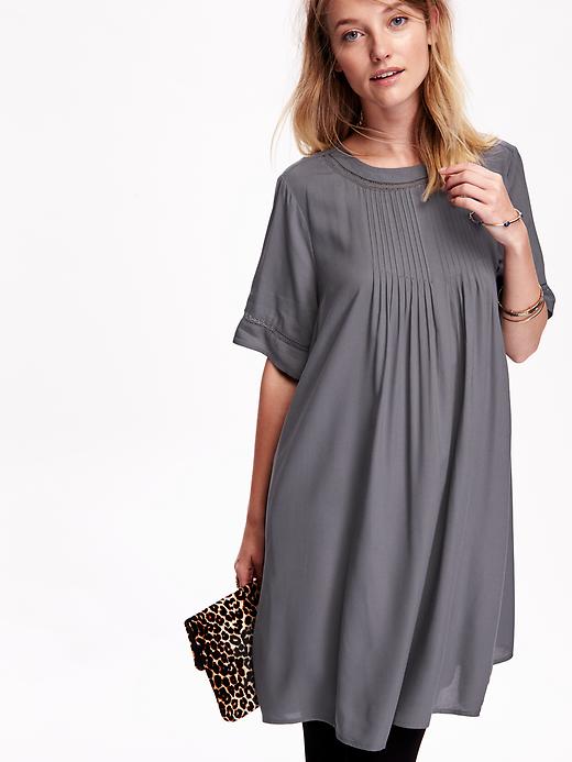 Image number 3 showing, Women's Pintucked Shift Dress
