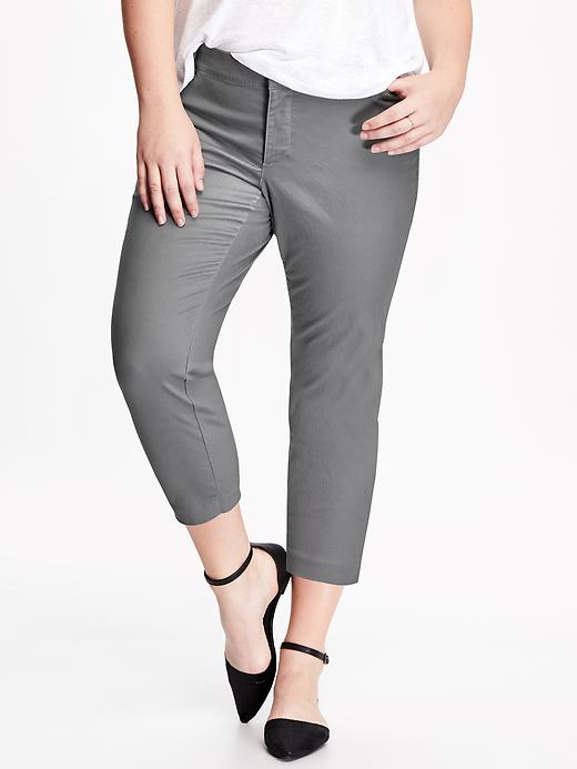 View large product image 1 of 1. Secret-Slim Plus-Size Pixie Chinos