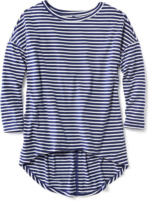 View large product image 1 of 2. Hi-Lo Striped Tee