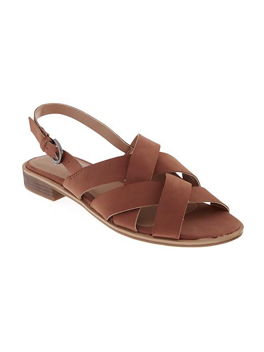 Image number 1 showing, Criss-Cross Slingback Sandals for Women