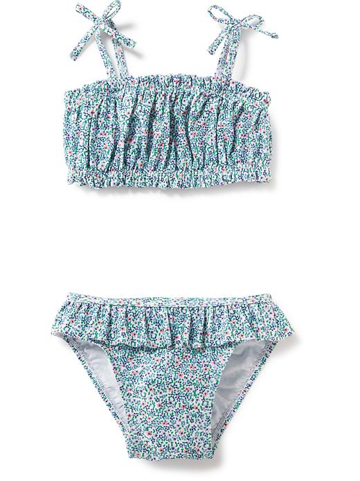 View large product image 1 of 1. Smoked Floral Bikini for Baby