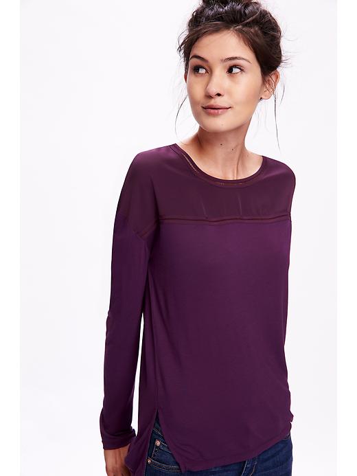Image number 4 showing, Matte-Crepe and Jersey Top